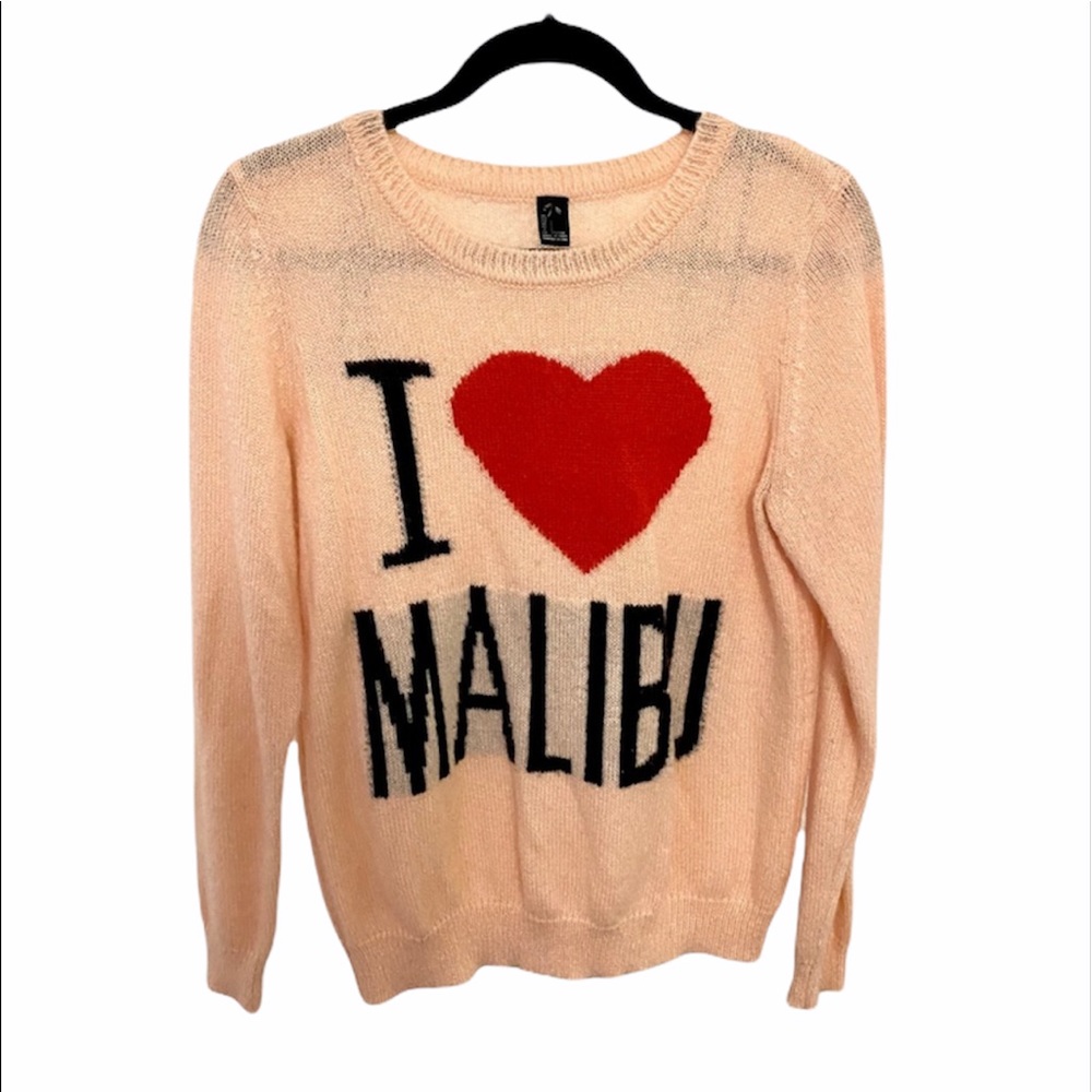 I LOVE MALIBU SWEATER pastel orange ♥️